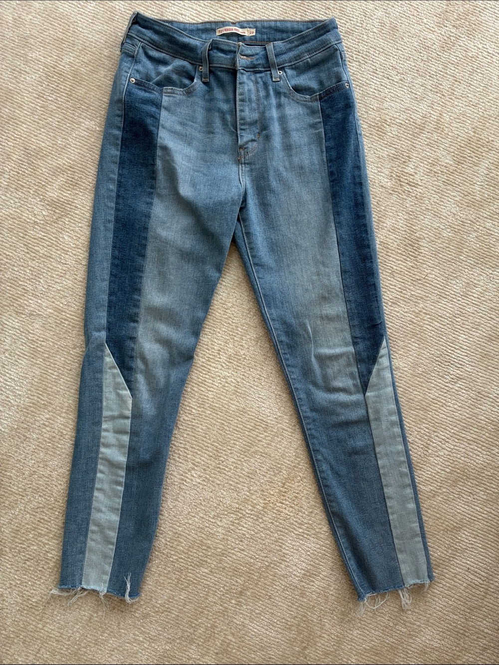 Levi’s Patch-Panel Women's Jeans in Two-Tone Blue